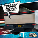 Big Ballers Large Cyber Nuts Truck Hitch Gag Gift Grey displayed on a vehicle with humorous caption.