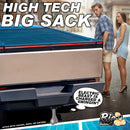 Big Ballers Large Cyber Nuts Truck Hitch Gag Gift Grey displayed on a pickup truck, adding humor and style.