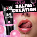 Good Blow Oral Sensation Bubblegum Flavor Gel 1.5 Oz packaging with glossy lips and pink bubblegum elements.