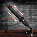 Master Series Ultimate Power Pounder Thrusting Dildo Black with remote for hands-free thrusting and vibrations.