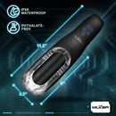 The Milker Pleasure Grip Sucking and Vibrating Masturbator features IPX6 waterproof design and phthalate-free material.