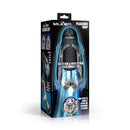 The Milker Pleasure Grip Sucking and Vibrating Masturbator packaging showing features and controls for enhanced pleasure.