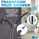 CleanStream EZ-Flow Silicone Shower Enema Set with easy-push valve for convenient shower installation.
