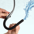 CleanStream EZ-Flow Silicone Shower Enema Set water hose with black silicone attachment and chrome connector.