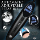 Rosebud Driller Deluxe Set Vibrating Silicone Rosebud Pump control panel with digital display and features