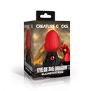 Creature Cocks Eye of the Dragon Silicone Butt Plug Red packaging with dragon-themed design and wide base.
