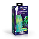 Tentacle Squirting Silicone Penis Enhancer Green packaging showcasing its features and vibrant design.