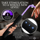 Master Series Elektra Rechargeable Violet Wand Black with glowing electrode and adjustable intensity levels.