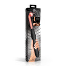 Master Series Elektra Rechargeable Violet Wand Black in sleek packaging with glowing glass electrode.