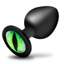 Creature Eye Green Eye Silicone Butt Plug Large with striking green cat-eye detail.