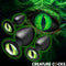 Creature Cocks Green Eye Silicone Butt Plug Set 3 Piece featuring vibrant green cat-eye accents.