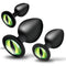 Creature Cocks Green Eye Silicone Butt Plug Set 3 Piece featuring bold green cat-eye accents.