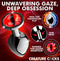 Creature Cocks Red Eye Metal Butt Plug Medium featuring a vivid red gaze, ideal for temperature play, slim neck, and tapered design.