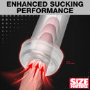 Size Matters Universal Penis Pump Sleeve Clear providing enhanced sucking performance in a pump.