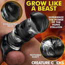 Creature Cocks Stallion 1 Inch Silicone Penis Extension with stimulating head and textured shaft for enhanced pleasure.
