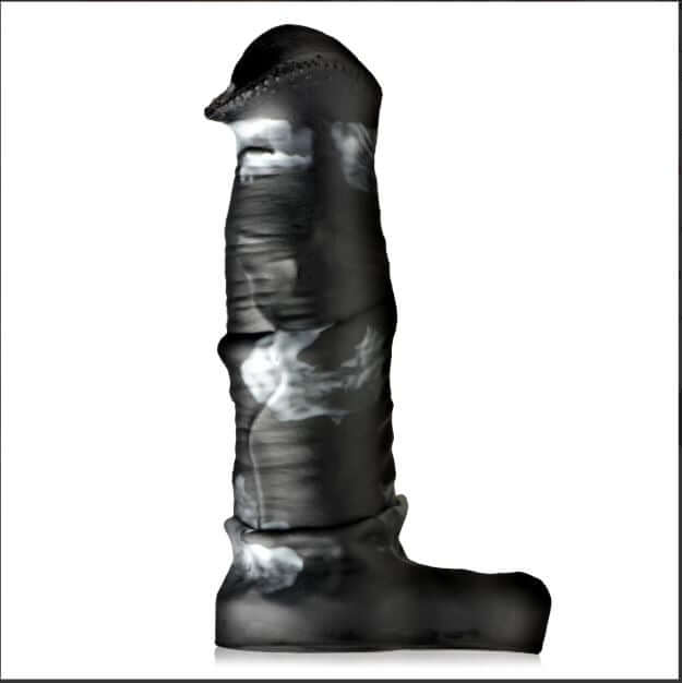 Creature Cocks Stallion XL Silicone Penis Extension in black with unique design for enhanced pleasure.