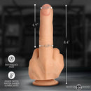 Master Series Finger Silicone Dildo Vanilla with dimensions and features details.