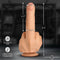 Master Series Finger Silicone Dildo Vanilla with dimensions and features details.