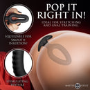 Pop Plugs 3 Piece Hollow Silicone Anal Trainer Set ideal for stretching and anal training, featuring smooth insertion and stimulating texture.