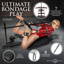 Master Series Hog Tie Restraint Rack with Sex Machine featuring ultimate bondage play and heavy-duty steel frame.