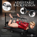 Master Series Hog Tie Restraint Rack with Sex Machine adjustable rack design and restraint features.