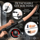 Breed Master Breeding Stand with Sex Machine Black features adjustable thrust angle and double penetration.
