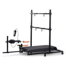 Breed Master Breeding Stand with Sex Machine Black featuring heavy-duty steel frame and adjustable bars.