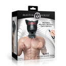 Master Series Slave Silicone Sensory Hood packaging showcasing a sensory hood with SLAVE label, featuring pup ears.