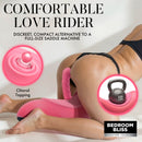 Pleasure Ride Rocking Saddle Sex Machine, compact clitoral tapping alternative to full-size saddle machines.