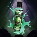 Creature Cum Green Jizz Lubricant 4 Oz bottle with vibrant green splashes, ideal for enhancing intimate experiences.