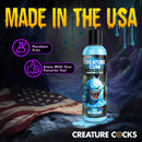 Creature Cum Blue Jizz Water Based Lubricant 8 Oz bottle with paraben-free labeling and blue color