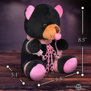 Master Series Bling Bondage Bear Plush Toy with pink cuffs and chains for playful kink.