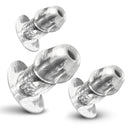 Master Series Dicked Clear Hollow Anal Plug 3 Piece Set featuring transparent, graduated anal plugs for enhanced sensations.