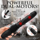 Powerful dual motors of the Double Pounder Silicone Vibrating Dildo Thruster enhance pleasure with adjustable thruster angle.