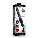 Double Pounder Silicone Vibrating Dildo Thruster packaging with dual thrusting motors and 10 vibrating modes.