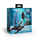 Creature Cocks Lord Neptune Vibrating Silicone Grinder packaging with branding and features displayed.