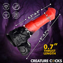 Ultimate Centaur Thrusting and Vibrating Silicone Dildo with thrust length of 0.7 inches and premium silicone material.