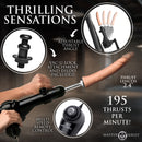 Master Series St Andrew's Cross with Sex Machine features adjustable thrust angle and multi-speed remote control.