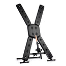 Master Series St Andrew's Cross with Sex Machine featuring freestanding bondage cross and thrusting machine.