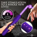 Elektrawand Rechargeable Violet Wand with Attachments Purple demonstrating e-stim power and cordless design.