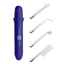 Elektrawand Rechargeable Violet Wand with Attachments Purple and four glass electrodes for electrostimulation.