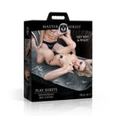 Master Series Play Sheets Waterproof Bed Covers Pack of 3 packaging featuring intimate play scenario.
