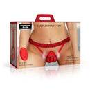 Couples Panty Vibe with Remote Textured Silicone Red packaging featuring remote control and vibrant design.