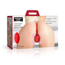 Textured Silicone Panty Vibrator with Remote Red packaging featuring an innovative design and remote control feature.
