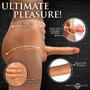 Power Briefs Thrusting & Vibrating Silicone Penis Panties featuring realistic abs and flexible design for ultimate pleasure.