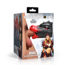 Creature Cocks Drago Silicone Masturbator Black packaging featuring a dragon design and soft material.