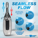CleanStream XL Spinning Automatic Enema Bulb Black showcasing seamless flow and one-way valve features.
