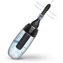 CleanStream XL Spinning Automatic Enema Bulb Black with rotating nozzle for motorized intimate hygiene.