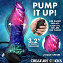 Creature Cocks Gorge Inflatable Silicone Dildo with unique texture and hand pump to inflate.