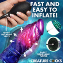 Creature Cocks Gorge Inflatable Silicone Dildo with quick inflating valve and easily removable tubing.